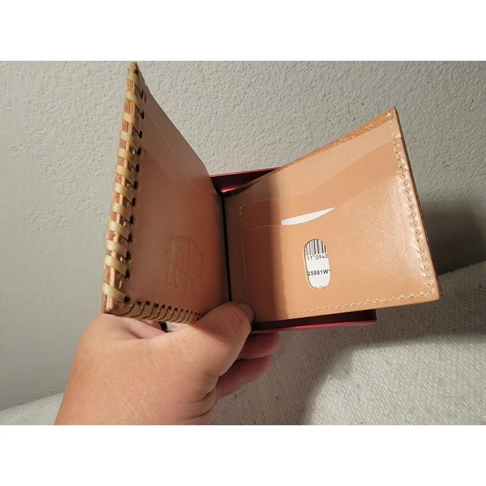 Red Dirt Hat‎ Company Genuine Tooled Leather Bifold Wallet Men's New With Box